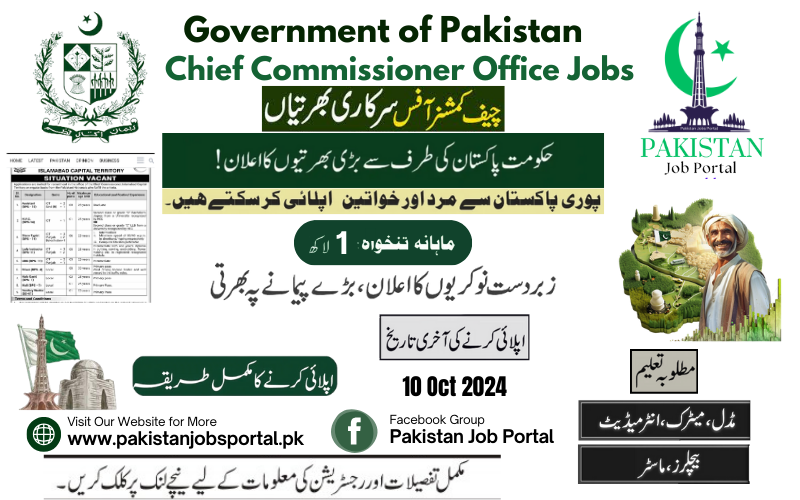 Jobs in Chief Commissioner Office 2024