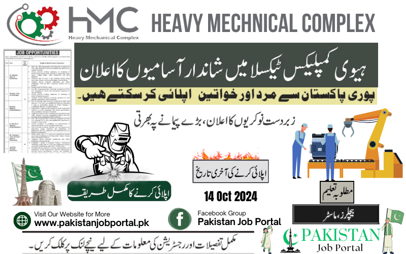 Heavy Mechanical Complex Taxila Jobs 2024