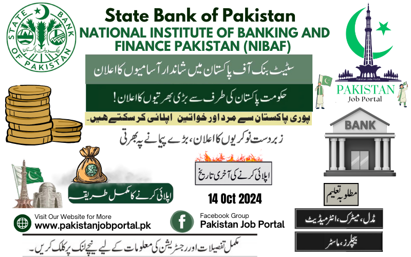 State Bank of Pakistan NIBAF Jobs 2024