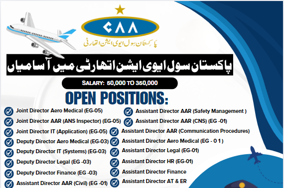 Jobs in Pakistan Civil Aviation Authority 2024