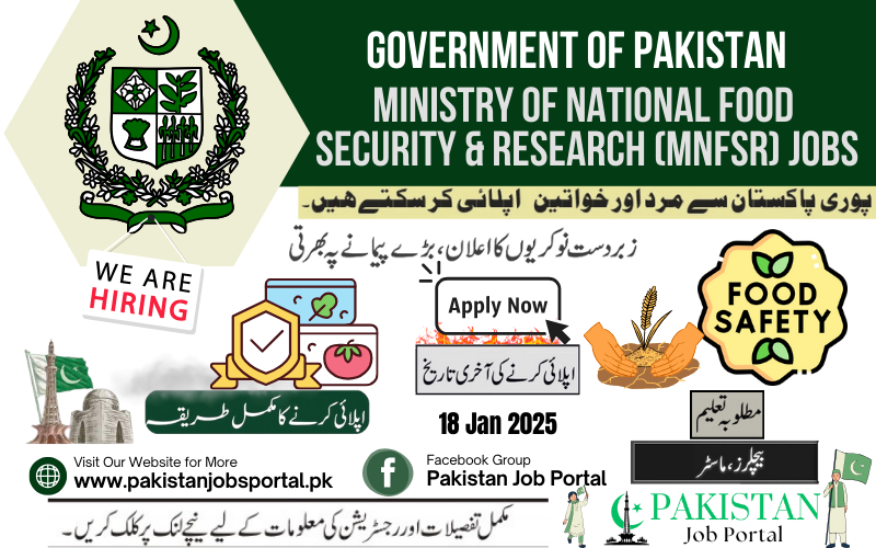 Government of Pakistan Ministry of National Food Security & Research (MNFSR)