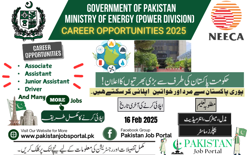  Career Opportunity in Ministry Of Energy (Power Division)