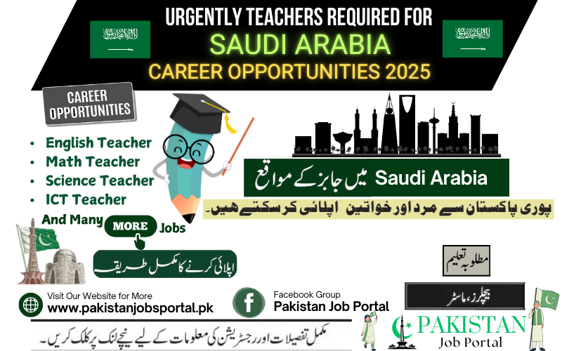  Career Opportunity in Saudi Arabia (Teacher Jobs)